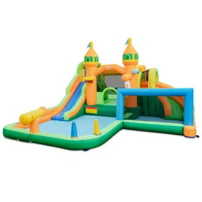 Costway Kids Inflatable Water Slide For Yard Lawn (without Blower) In Multi
