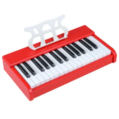 Costway Kids Piano Keyboard 30 Keys Digital Piano With Music Stand For 3+ Years Old Beginners-red