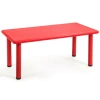 Costway Kids Plastic Rectangular Learn And Play Table-red In Red