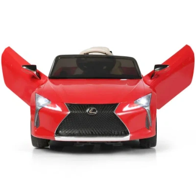 Costway Kids Ride Lexus Lc500 Licensed Remote Control Electric Vehicle-red In Multi