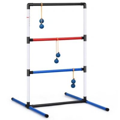 Costway Ladder Ball Toss Game Bolas Score Tracker Carrying Bag In White