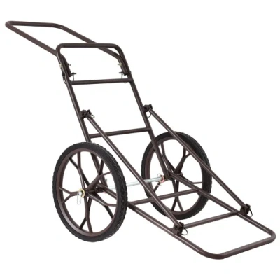 Costway Larger Capacity Folding Deer Game Cart In Black