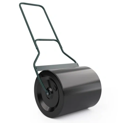 Costway Lawn Roller With U-shaped Handle For Garden Backyard In Black