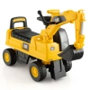 Costway Licensed Caterpillar Kids Ride-on Digger-yellow In Multi