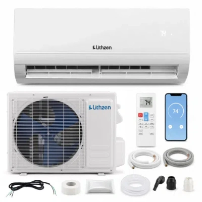 Costway Lithzen 12000 Btu 115v 17 Seer2 Mini Split Air Conditioner And Heater Wi Fi Enabled In White