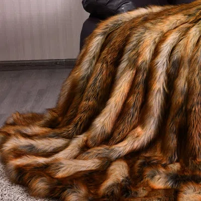 Costway Luxury Faux Fur Throw In As Pic
