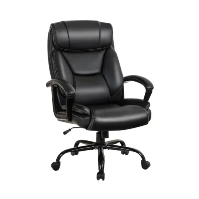 Costway Massage Executive Office Chair With 6 Vibrating Points-black