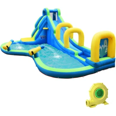 Costway Multifunctional Inflatable Water Bounce With 735w Blower