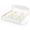 Costway Multiple Size Solid Wood Platform Bed Frame With Headboard In White-king Size In White