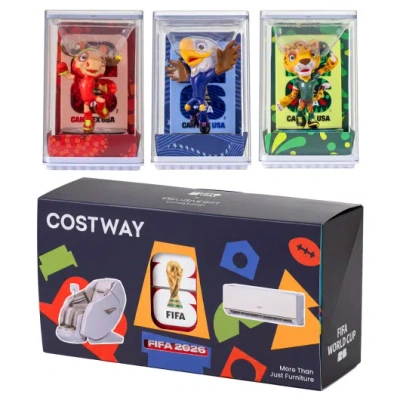 Costway Official Licensed 2026 Fifa World Cup Mascot Figurines 3-pack Clutch In Multi