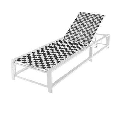 Costway Outdoor Adjustable Patio Chaise Lounge Chair With Wheels And Sturdy Metal Frame In Multi