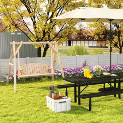 Costway Outdoor Living Ultimate 6-in-1 Combo Set: Garden, Dining And Relaxation Bundle In Multi