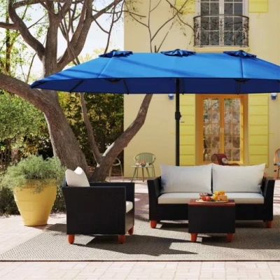 Costway Outdoor Paradise 7-piece Patio Relaxation Set In Multi