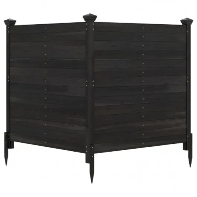 Costway Outdoor Privacy Air Conditioner Fence For Outside And Backyard-black
