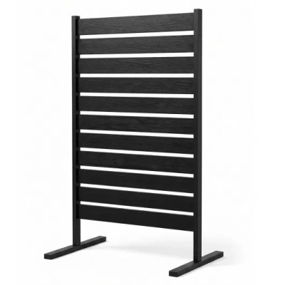Costway Outdoor Privacy Screen Fence For Backyard Pool Lawn-black