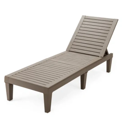 Costway Outdoor Recliner Chair With 5-position Adjustable Backrest-brown