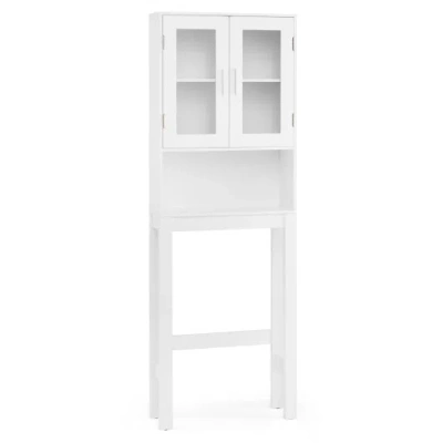 Costway Over The Toilet Bathroom Storage Cabinet With Adjustable Shelf In Animal Print