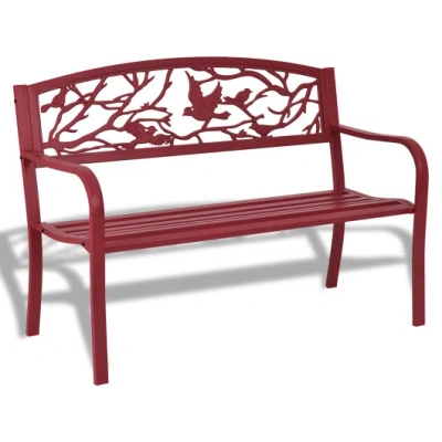 Costway Patio Garden Bench Park Yard Outdoor Furniture In Brown