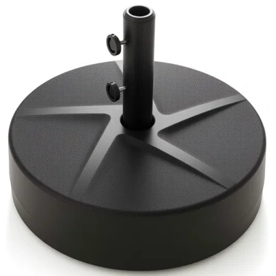 Costway Patio Umbrella Base 88lbs Capacity Water And Sand Fillable Market Table Umbrella Stand-black