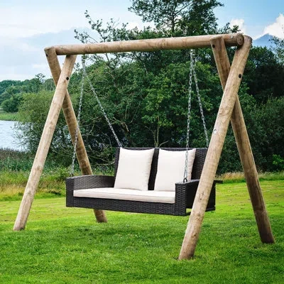 Costway Porch Swing In White