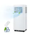 Costway Portable Air Conditioner 8000 Btu 3 In 1 Ac Unit With Fan & Dehumidifier Sleep Mode In White