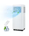Costway Portable Air Conditioner 9000 Btu 3 In 1 Ac Unit With Fan Dehumidifier Sleep Mode 6250 Btu In White