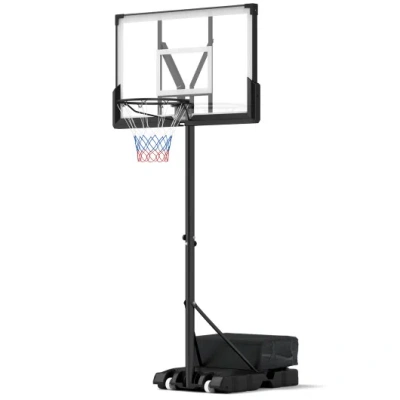 Costway Portable Basketball Hoop Outdoor Basketball Goal System Adjustable For Kids Teens Adults In Multi