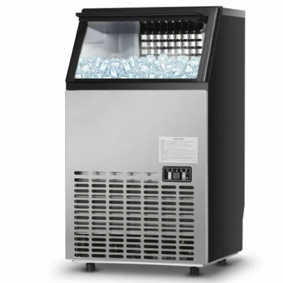 Costway Portable Built-in Stainless Steel Commercial Ice Maker In Multi