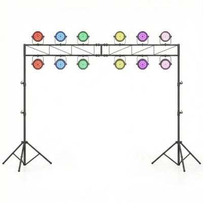 Costway Portable Lighting Truss System Height Adjustable Dj Light Stand With 2 Folding Tripods In Multi