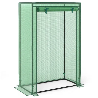 Costway Portable Mini Greenhouse With Roll-up Zippered Door-green