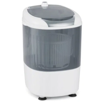Costway Portable Mini Washing Machine Semi-automatic Washer And Spinner Combo With Single Tub-gray In Multi