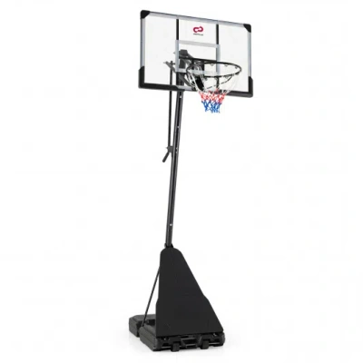 Costway Portable Outdoor Basketball Hoop 8-10 Ft Height Adjustable Basketball Goal System In Black