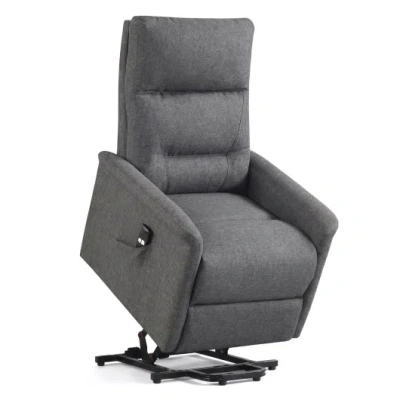 Costway Power Lift Recliner Chair For Elderly With Remote Control And Side Storage Pocket-gray