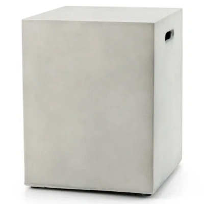 Costway Propane Tank Cover Hideaway Table For Standard 20 Pounds Propane Tank-gray