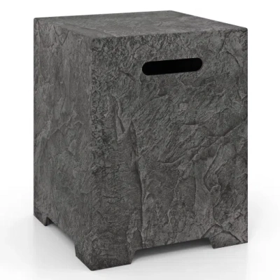 Costway Propane Tank Cover Table Outdoor Gas Tank Storage Hideaway Cover