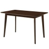 Costway Rectangle Dining Table For 4-6 People 47" Kitchen Table-walnut In Multi