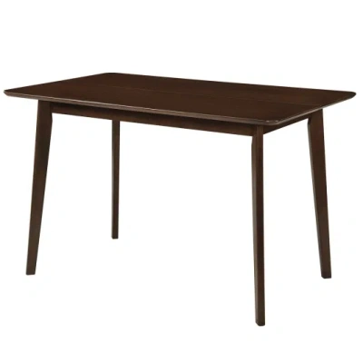 Costway Rectangle Dining Table For 4-6 People 47" Kitchen Table-walnut In Multi