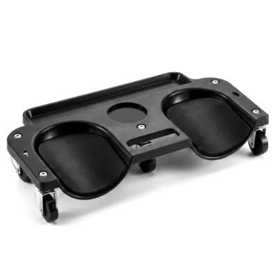 Costway Rolling Knee Creeper With 360° Swivel Casters Lightweight Kneeling Pads-black
