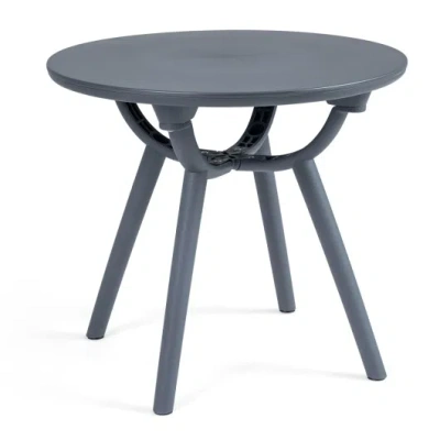 Costway Round Patio Storage Side Table For Poolside And Balcony-1 Piece In Multi