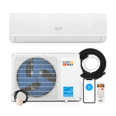 Costway Seerxtreme Series 24000 Btu 25 Seer2 208-230v Mini Split Heat Pump Heating At -15°f Wi Fi Enabled In Multi