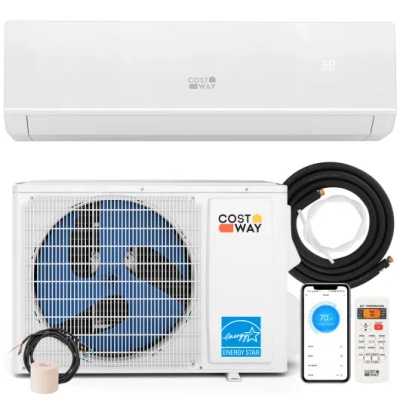 Costway Seerxtreme Series Energy Star Certified 18000 Btu 25 Seer2 208-230v Mini Split Heat Pump Heating At  In White