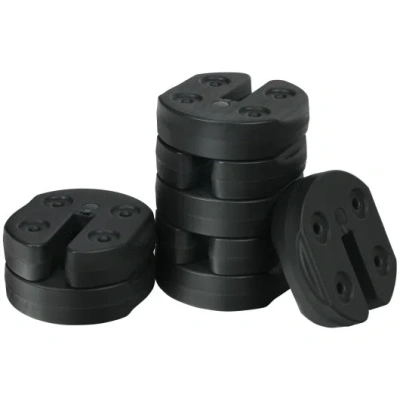 Costway Set Of 8 Canopy Weights 40lbs Weight Plate Kit With No-pinch Design In Multi