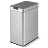 Costway Slim Kitchen Trash Can With Wing Lids 13.2 Gal Automatic Sensor Garbage Can In Silver