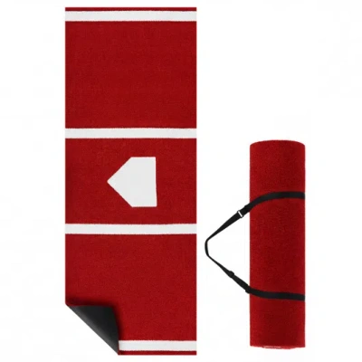 Costway Softball Pitching Mat 10 X 3 Feet Softball Training Aid-red