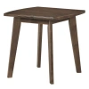 Costway Solid Wood Side Table Square End Table With Thickened Top And Curved Edge-walnut In Multi