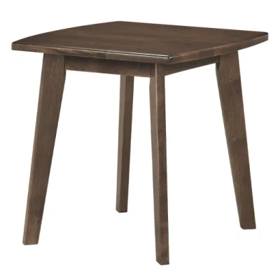 Costway Solid Wood Side Table Square End Table With Thickened Top And Curved Edge-walnut In Multi