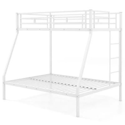 Costway Space-saving Metal Slatted Bed Frame For Teens And Adults Noise-free No Box Spring Needed-white In Multi