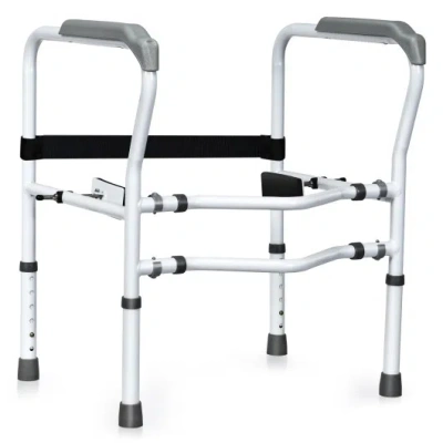 Costway Steel Safety Toilet Rail With Created Fixable Clamp In Multi