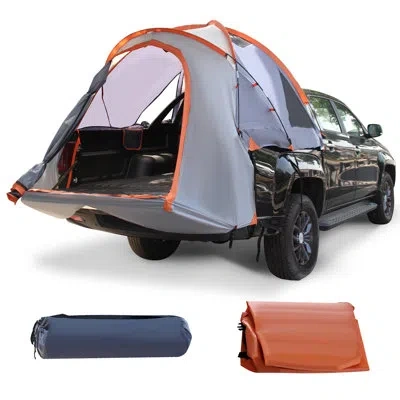 Costway Three Person Tent In Orange;silver