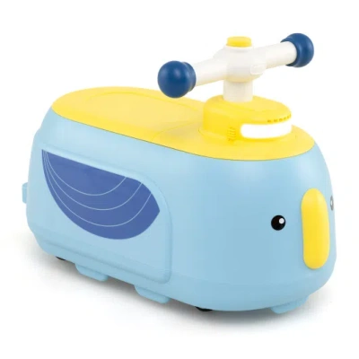 Costway Toddler Ride On Toy With Trailer And Light Music-blue In Multi